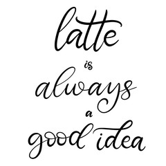 Black and white lettering vector illustration