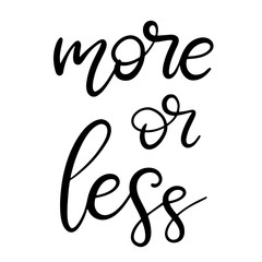 Black and white lettering vector illustration