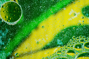 Oil on the surface of the water