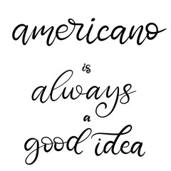 Black and white lettering vector illustration