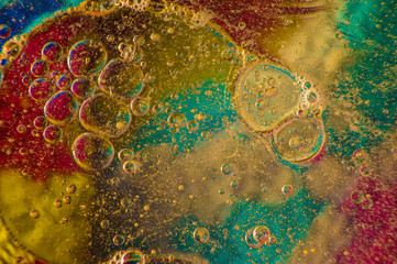 Oil on the surface of the water