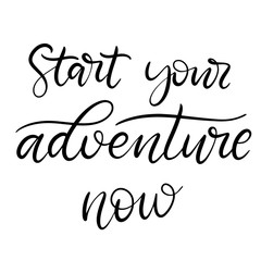 Black and white lettering vector illustration