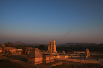 Panoramic view of Hampi, Karnataka State, India.