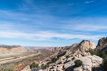 Rocks and valley in the Arizona desert.