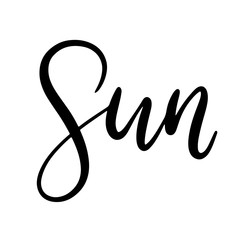 Black and white lettering vector illustration