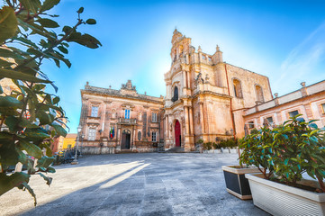 Fototapeta premium Architectural details of San Giuseppe church in Ragusa
