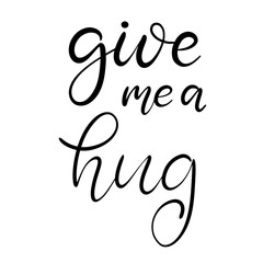 Black and white lettering vector illustration