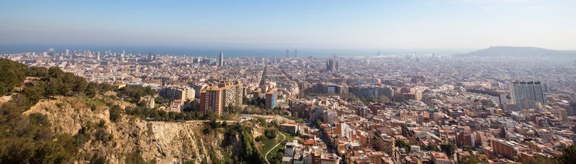 Fototapete Rund cityscape barcelona spain from above panoramic view © Tobias Arhelger