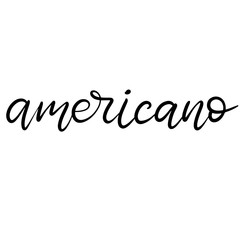 Black and white lettering vector illustration