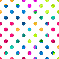 Polka Dot Seamless pattern. Colorful different circles ornament.