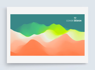 Fototapeta premium Cover design template. Abstract background with dynamic effect. Vector illustration for advertising, marketing and presentation.