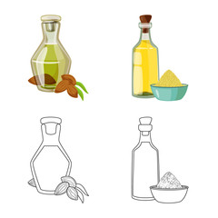 Vector design of healthy  and vegetable  icon. Collection of healthy  and agriculture stock vector illustration.