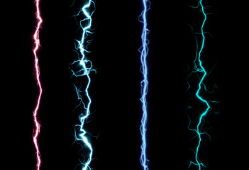 Cartoon lightning style isolated on black background - 270438168