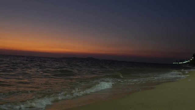 View of sea beach at thailand on sunset