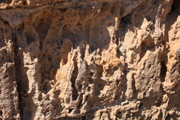 détail de la pierre utilisée pour les thermes d'Antonin le vieux à Carthage
