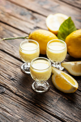 Traditional Italian liguore with lemon
