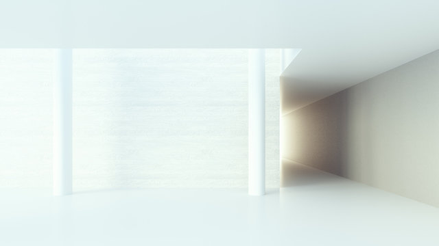 hallway interior / 3D rendering 