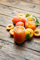 Homemade apricot jam