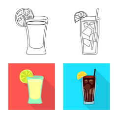 Vector design of cafe and Latin icon. Set of cafe and national vector icon for stock.