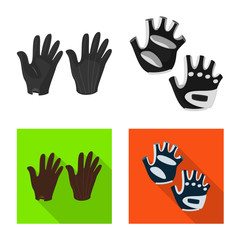 Vector illustration of silhouette and safety symbol. Collection of silhouette and comfort stock symbol for web.