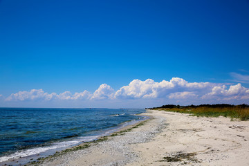 Landscape of the sea ​​coast beach