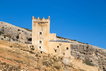 Medieval architecture Maestrazgo county Teruel Aragon Spain