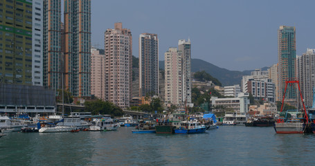 Hong Kong fishing harbor port