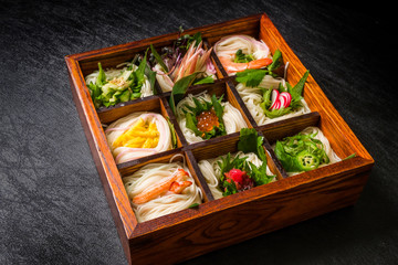 そうめん　ひやむぎ　Japanese very thin noodle(Somen)