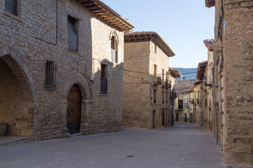 Fototapeta na wymiar Medieval architecture Maestrazgo county Teruel Aragon Spain