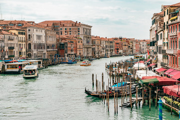 View at canal in Venice, Italy, in summer sunny day.