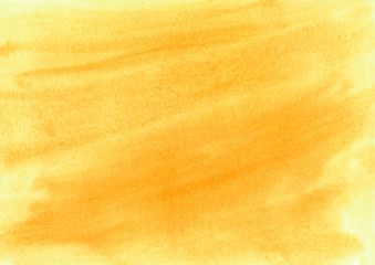 Yellow watercolor background for layouts, design, illustrations, place for text.
