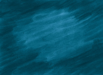 Blue watercolor background for design, illustrations, postcards, place for text. Abstract stain.