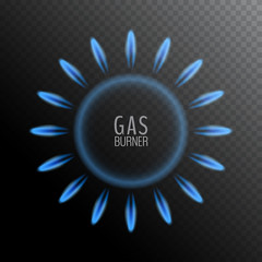 Natural gas blue flame