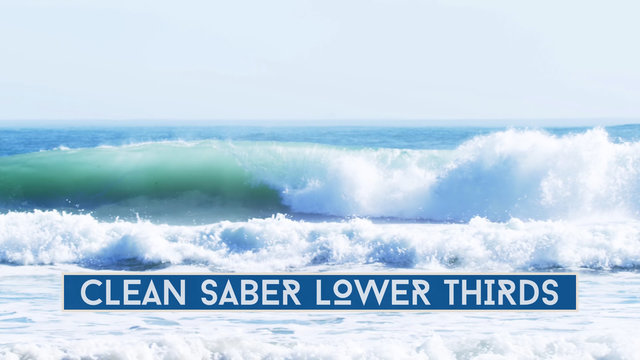 Clean Saber Lower Thirds