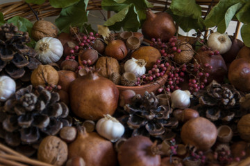 still life with autumn nuts