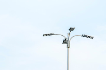 Light Post With Blue Sky Background and multi light