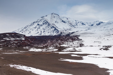 Volcanic massive, one of the volcanic complex on the Kamchatka, Russia.
