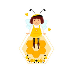 girl in a bee costume