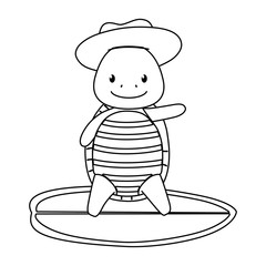 cute animal enjoying summer vacations