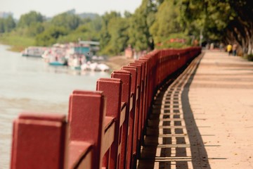 aesthetic fence along river