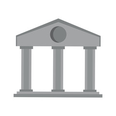 Obraz premium Bank building symbol isolated