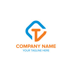 LETTER CT BUSINESS LOGO TEMPLATE