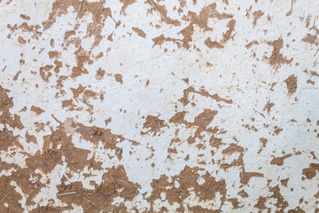 Old Weathered White Painted House of the Mud Wall