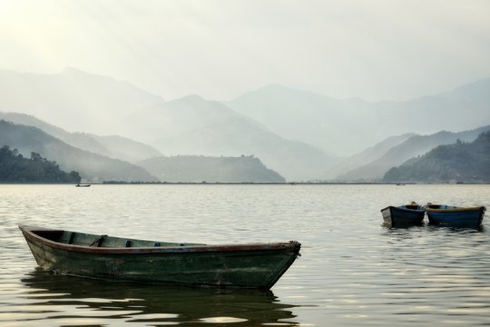 Sonnenaufgang in Pokhara, Nepal