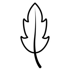 leaf botanical foliage icon linear