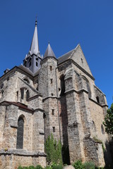 Fototapeta na wymiar Champagne-Ardennes - Marne - Orbais l'Abbaye - Abbaye vue de la place des tilleuls