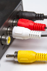 RCA connectors closeup