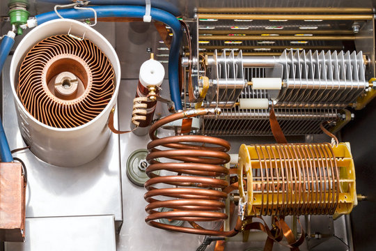 Power amplifier output stage view from the top