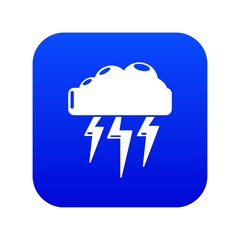 Atmospheric electricity icon blue vector isolated on white background