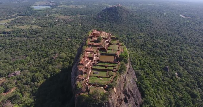 Aerial of Sigiriya Rock , Lion Rock